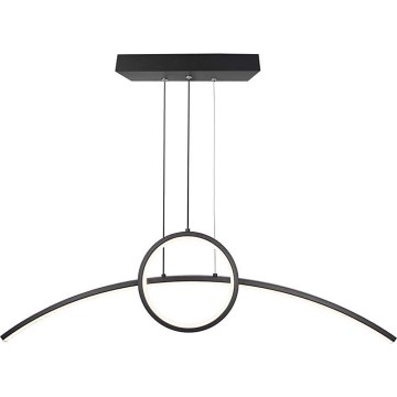 LED Lustr na lanku LED/30W/230V 4000K 88 cm černá