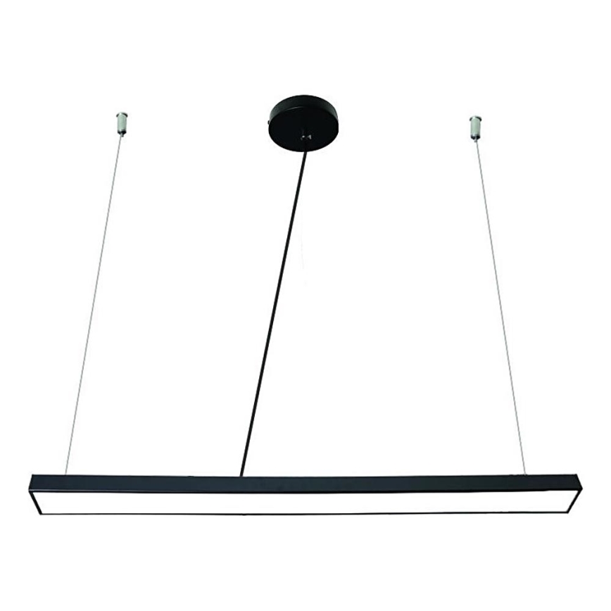 LED Lustr na lanku LED/32W/230V 4000K pr. 120 cm černá