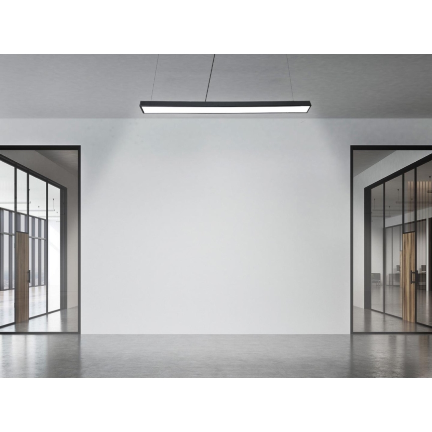 LED Lustr na lanku LED/32W/230V 4000K pr. 120 cm černá