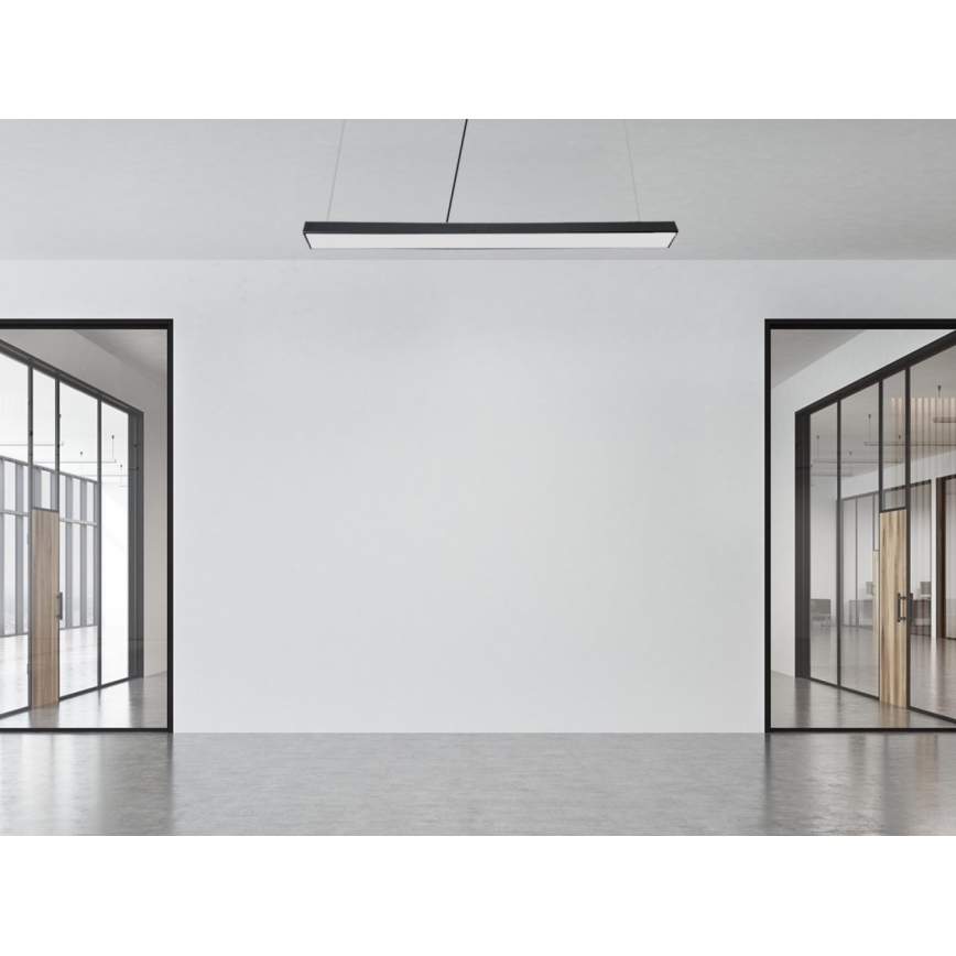 LED Lustr na lanku LED/32W/230V 4000K pr. 120 cm černá