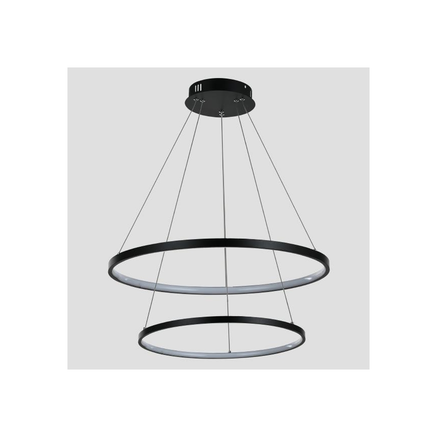 LED Lustr na lanku LED/37W/230V 3000K černá