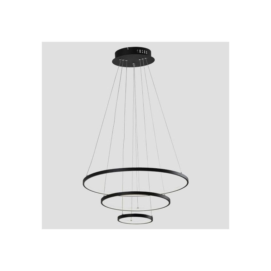 LED Lustr na lanku LED/42W/230V 3000K černá