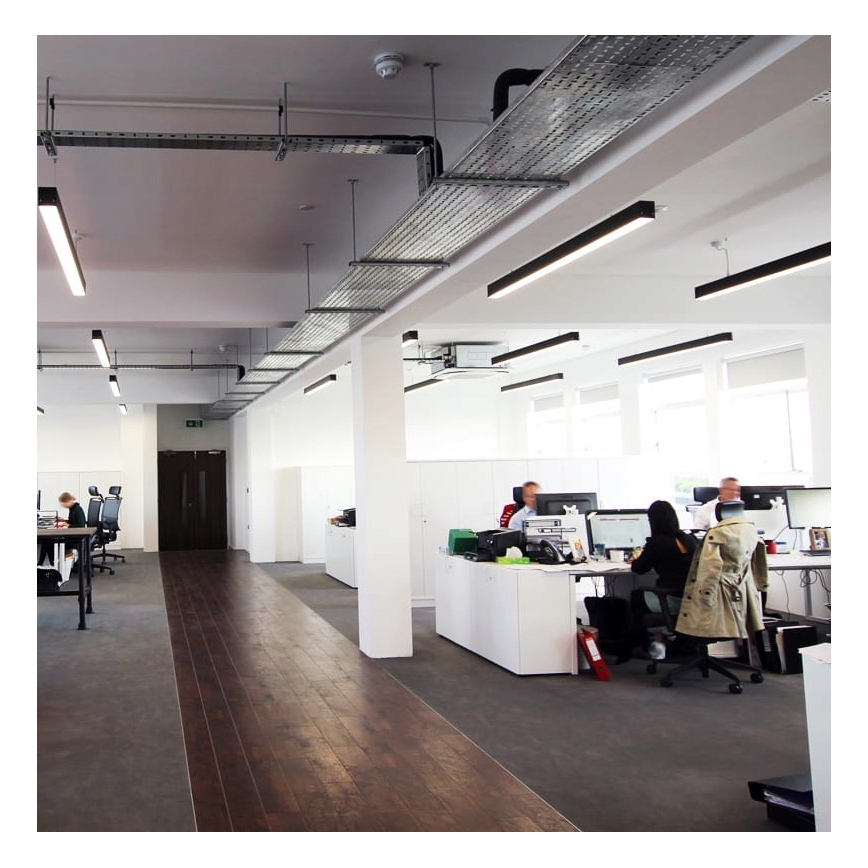 LED Lustr na lanku LED/44W/230V 4000K 120 cm černá