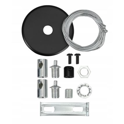 LED Lustr na lanku LED/44W/230V 4000K 120 cm černá