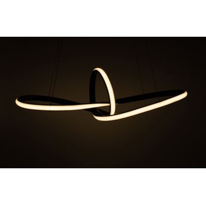 LED Lustr na lanku LED/44W/230V černá