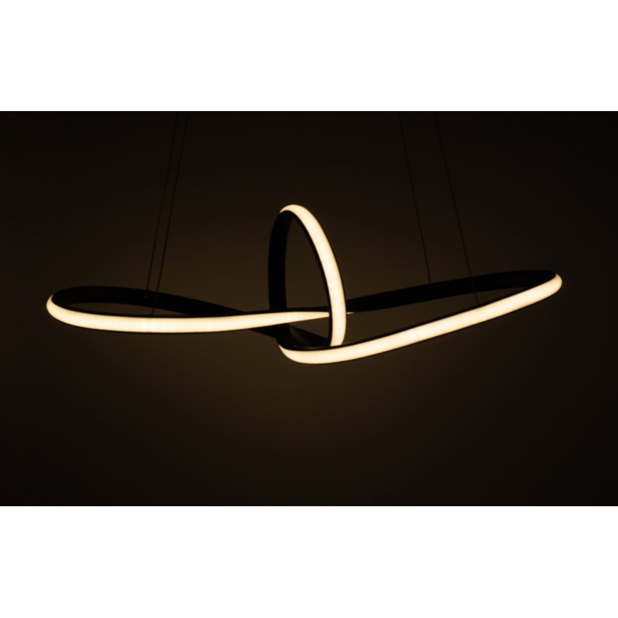 LED Lustr na lanku LED/44W/230V černá