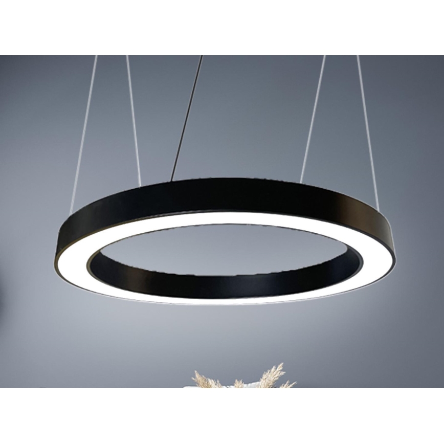 LED Lustr na lanku LED/50W/230V 4000K pr. 100 cm černá