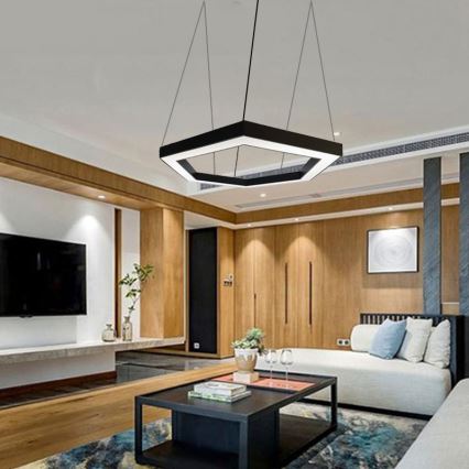 LED Lustr na lanku LED/50W/230V 4000K pr. 100 cm