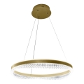 LED Lustr na lanku LED/52W/230V pr. 60 cm zlatá