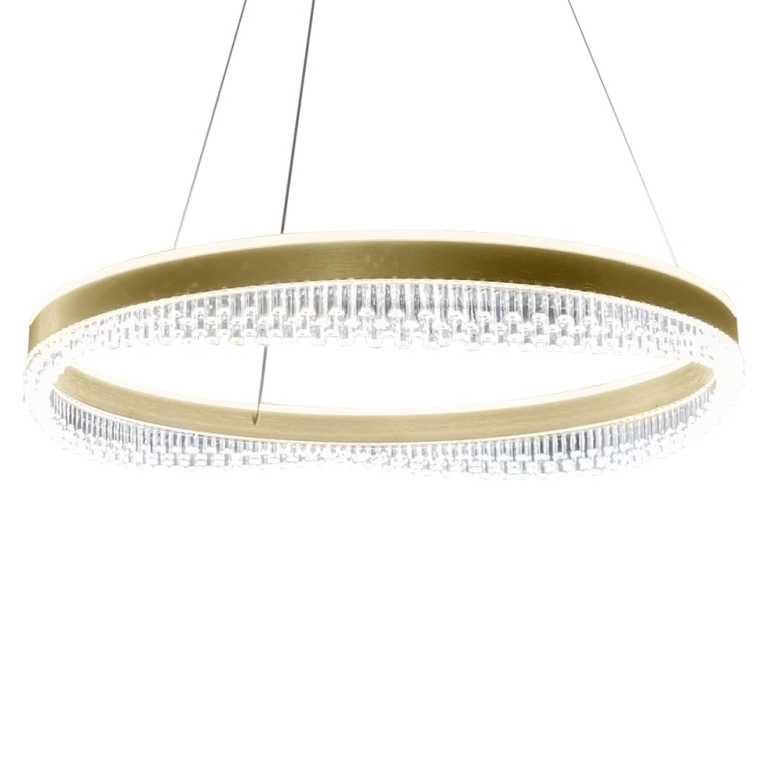 LED Lustr na lanku LED/52W/230V pr. 60 cm zlatá