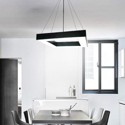 LED Lustr na lanku LED/55W/230V 4000K 80x80 cm