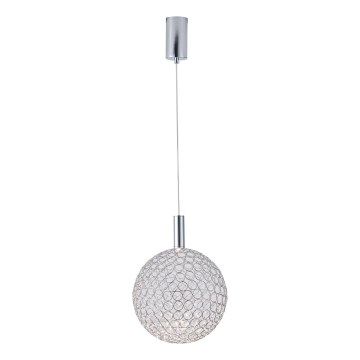 LED Lustr na lanku LED/6,3W/230V 3000K lesklý chrom pr. 20 cm