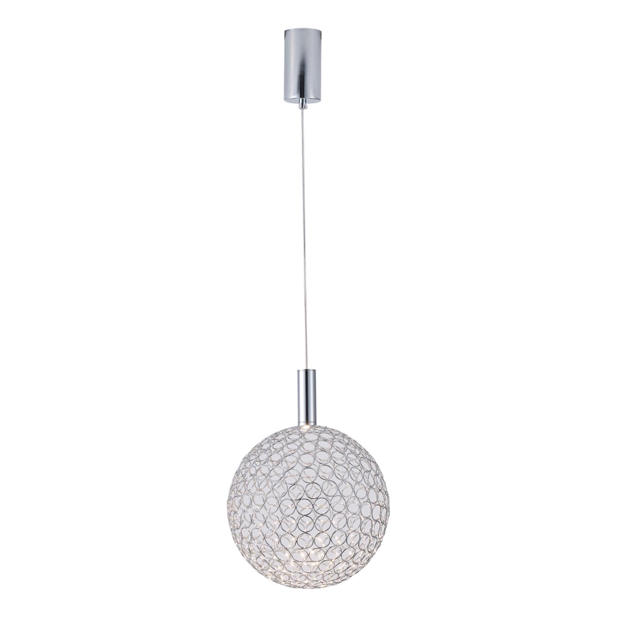 LED Lustr na lanku LED/6,3W/230V 3000K lesklý chrom pr. 20 cm