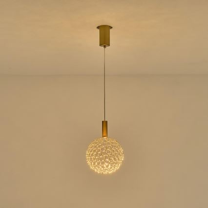 LED Lustr na lanku LED/6,3W/230V 3000K lesklý chrom pr. 20 cm