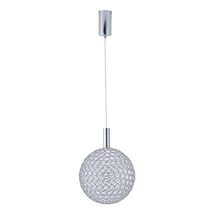 LED Lustr na lanku LED/6,3W/230V 3000K lesklý chrom pr. 20 cm