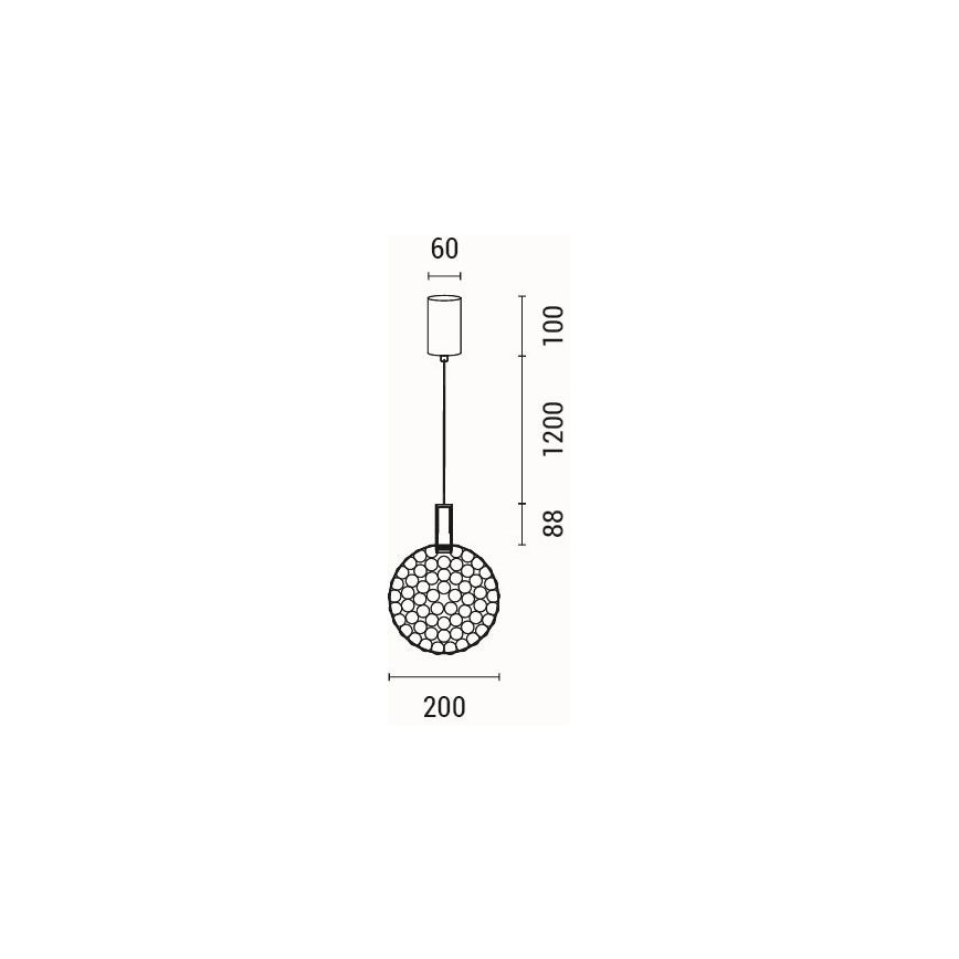 LED Lustr na lanku LED/6,3W/230V 3000K lesklý chrom pr. 20 cm