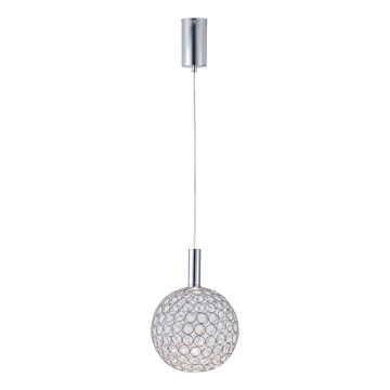 LED Lustr na lanku LED/6,3W/230V 3000K lesklý chrom pr. 25 cm