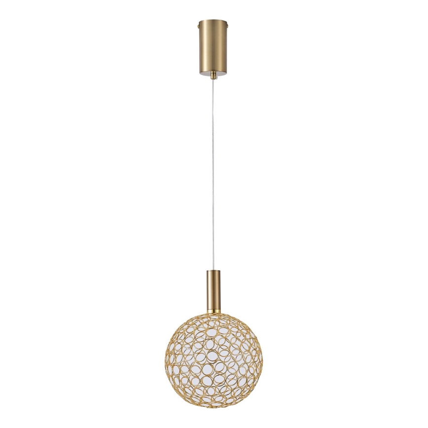 LED Lustr na lanku LED/6,3W/230V 3000K zlatá pr. 20 cm