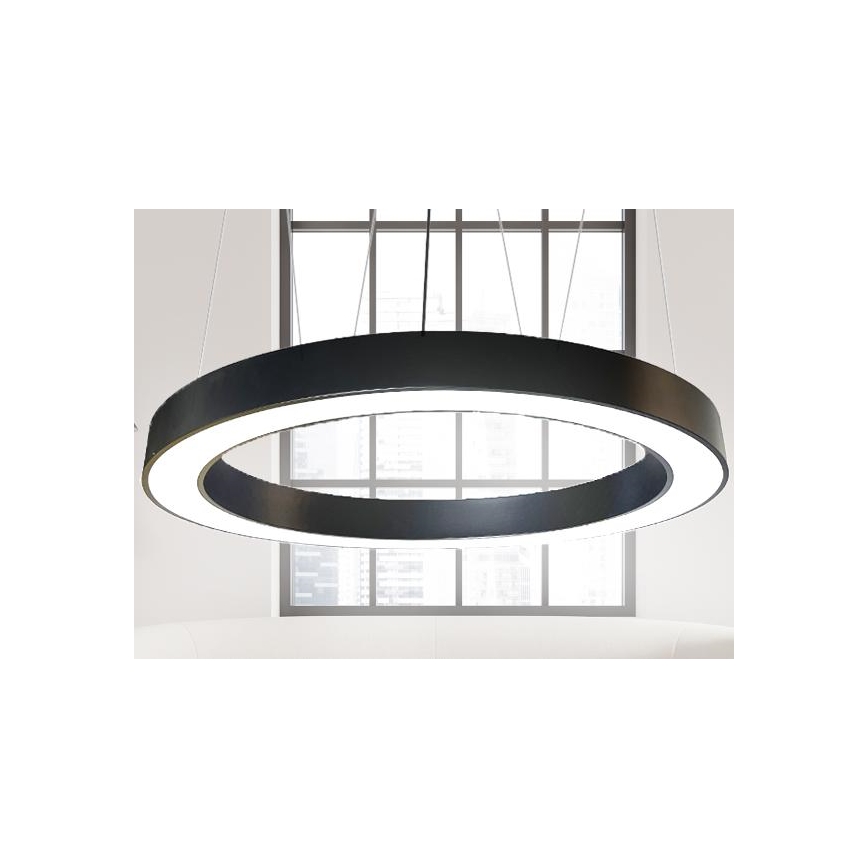 LED Lustr na lanku LED/60W/230V 4000K pr. 120 cm černá