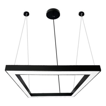 LED Lustr na lanku LED/70W/230V 4000K 100x100 cm černá
