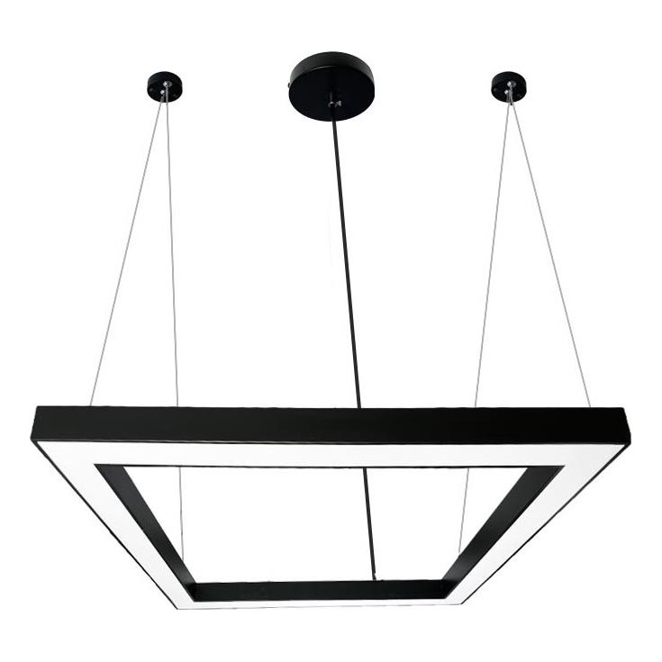LED Lustr na lanku LED/70W/230V 4000K 100x100 cm černá