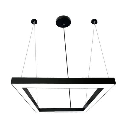 LED Lustr na lanku LED/70W/230V 4000K 100x100 cm černá