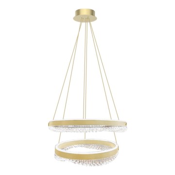 LED Lustr na lanku LED/85W/230V pr. 60 cm zlatá