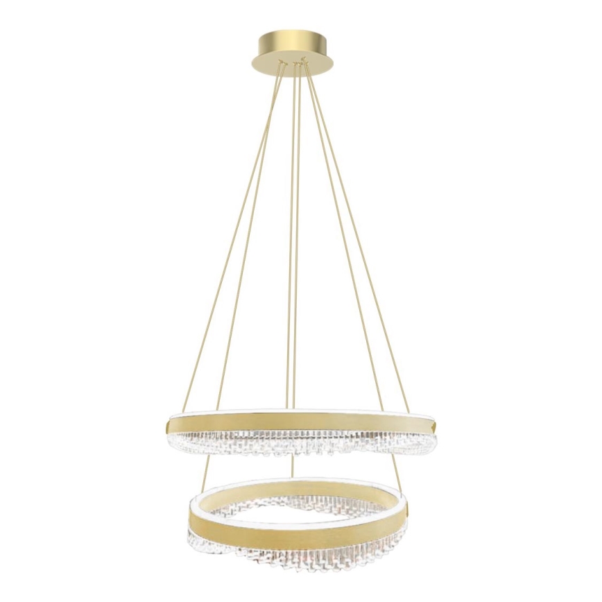LED Lustr na lanku LED/85W/230V pr. 60 cm zlatá
