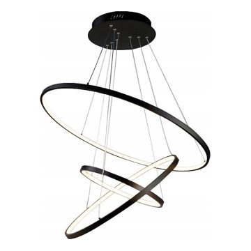 LED Lustr na lanku LED/90W/230V pr. 80 cm černá