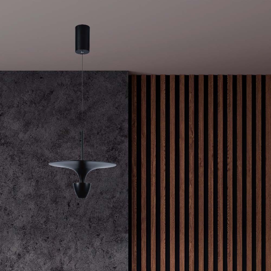 LED Lustr na lanku LED/9W/230V 3000K černá