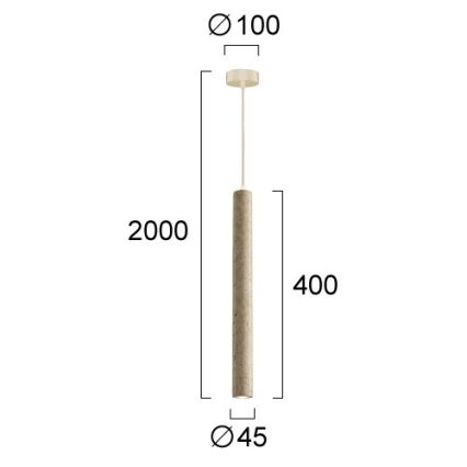 LED Lustr na lanku LEONARD LED/7W/230V béžová