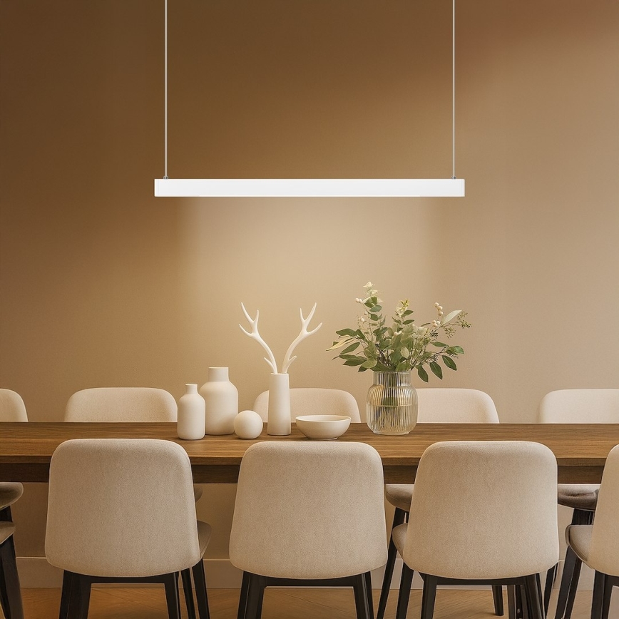 LED Lustr na lanku LINEA LED/36W/230V 3000/4000/5700K CRI 90 bílá