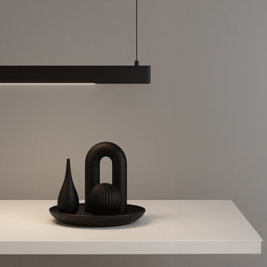 LED Lustr na lanku LINEA LED/36W/230V 3000/4000/5700K CRI 90 černá