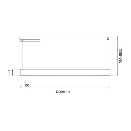 LED Lustr na lanku LINEA LED/36W/230V 3000/4000/5700K CRI 90 černá