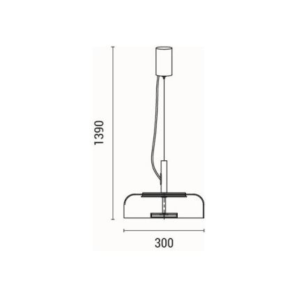 LED Lustr na lanku LOBBY LED/8W/230V 3000K pr. 30 cm