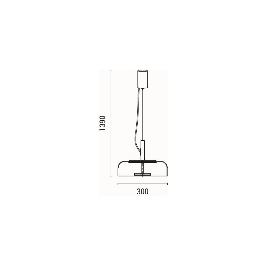 LED Lustr na lanku LOBBY LED/8W/230V 3000K pr. 30 cm