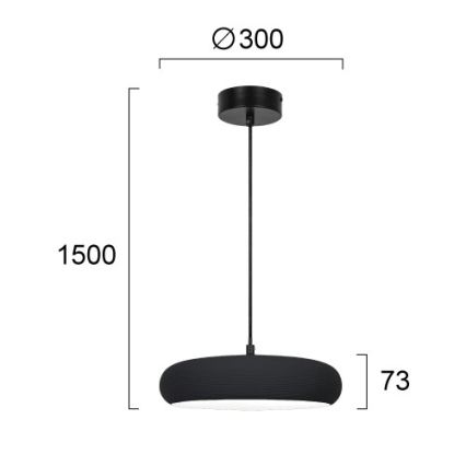 LED Lustr na lanku LOGAN LED/11W/230V černá