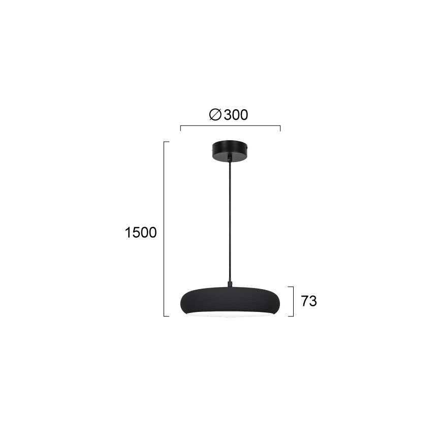LED Lustr na lanku LOGAN LED/11W/230V černá