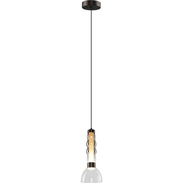 LED Lustr na lanku LUCCO LED/13W/230V pr. 15 cm kouřová