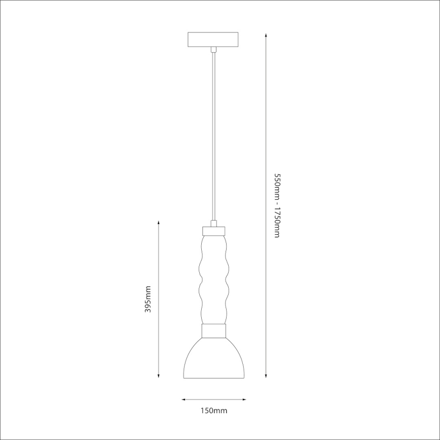 LED Lustr na lanku LUCCO LED/13W/230V pr. 15 cm kouřová