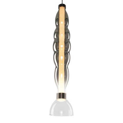 LED Lustr na lanku LUCCO LED/18W/230V pr. 15 cm kouřová