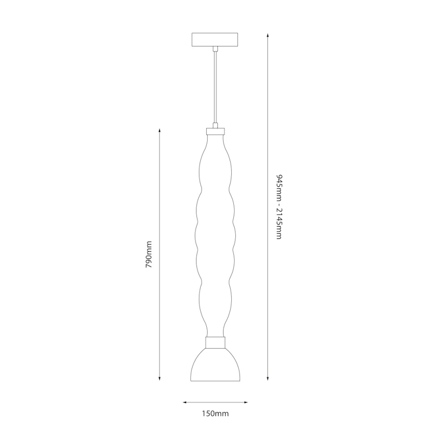 LED Lustr na lanku LUCCO LED/18W/230V pr. 15 cm kouřová
