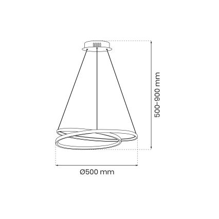 LED Lustr na lanku LUCERO LED/48W/230V lesklý chrom