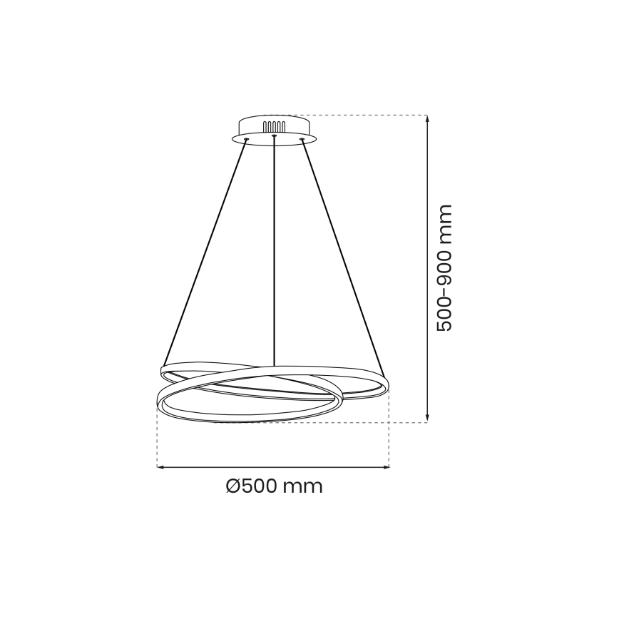 LED Lustr na lanku LUCERO LED/48W/230V lesklý chrom
