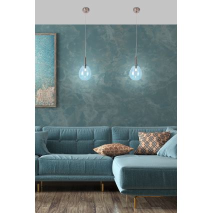 LED Lustr na lanku LUKKA LED/6W/230V modrá