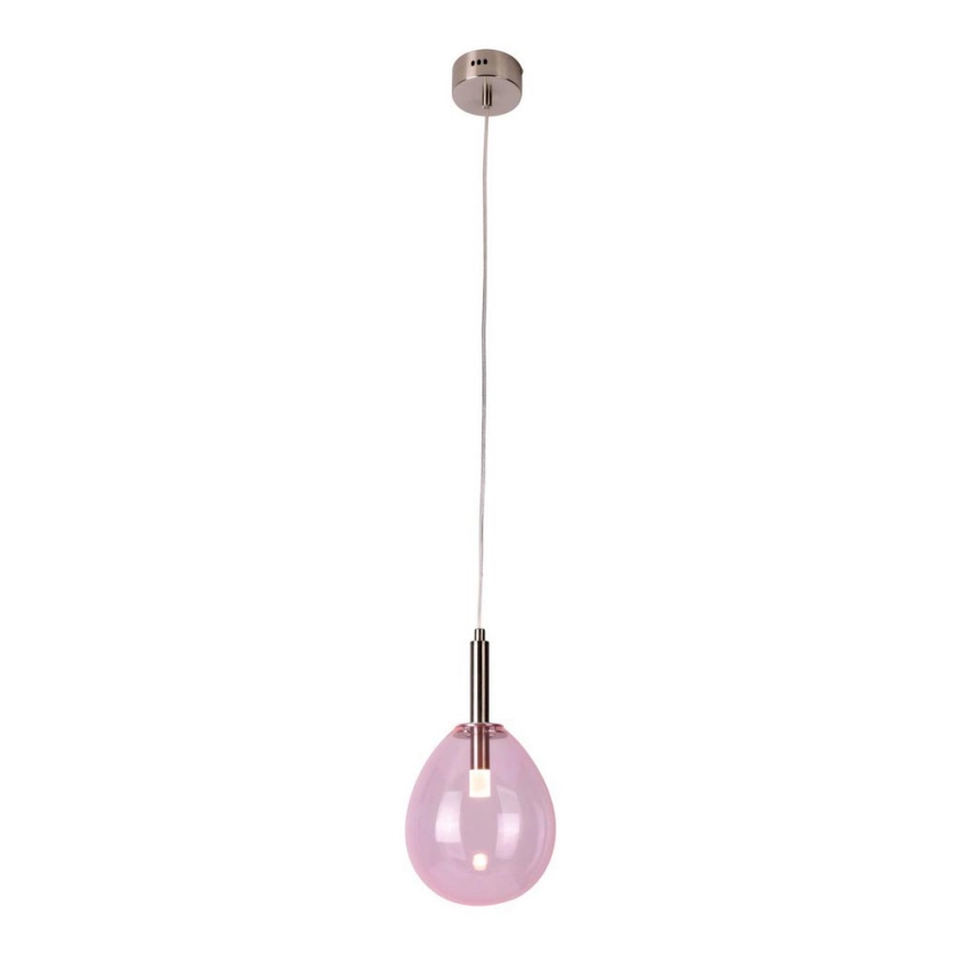 LED Lustr na lanku LUKKA LED/6W/230V růžová