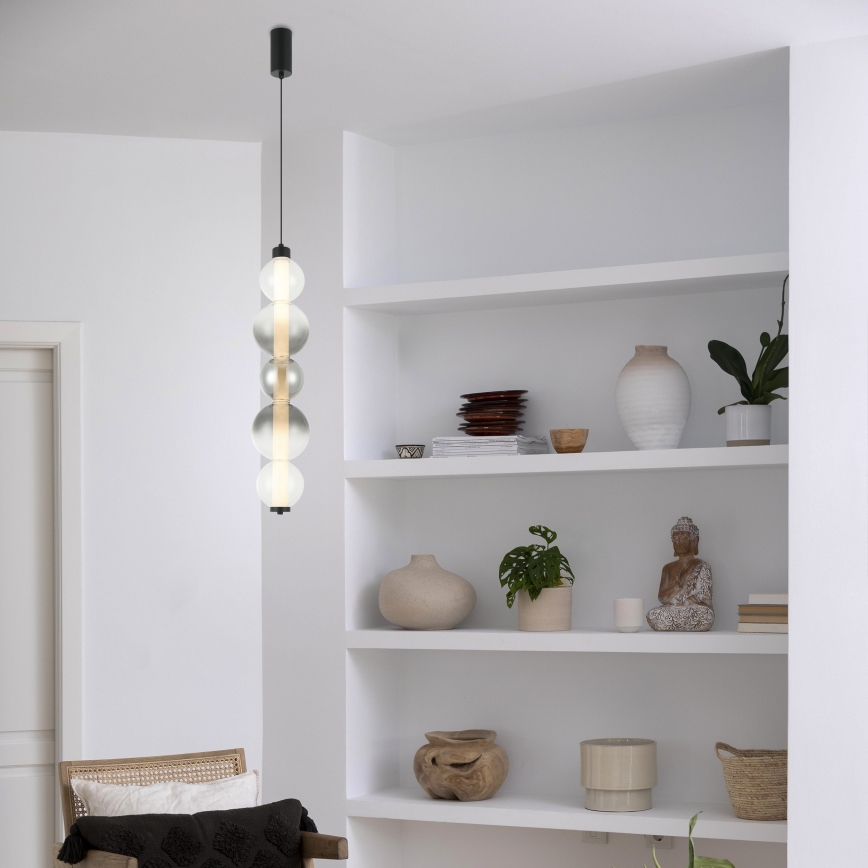LED Lustr na lanku LUMMI LED/19W/230V černá/kouřová