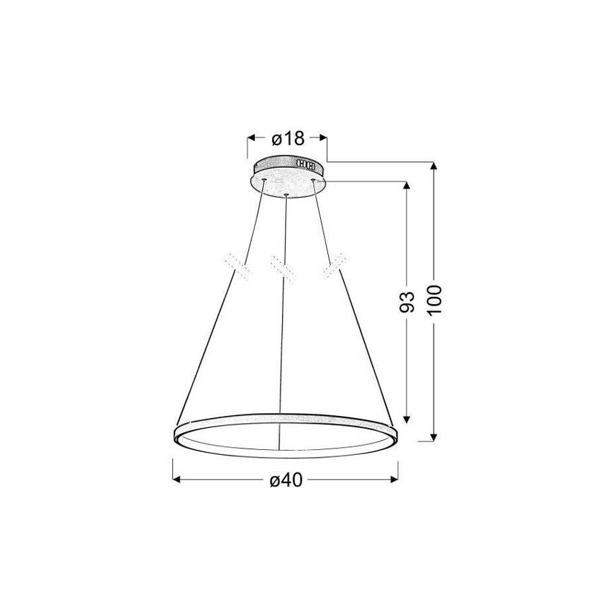 LED Lustr na lanku LUNE LED/25W/230V