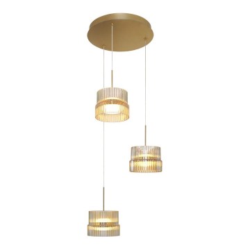 LED Lustr na lanku LUXE LED/34W/230V mosaz