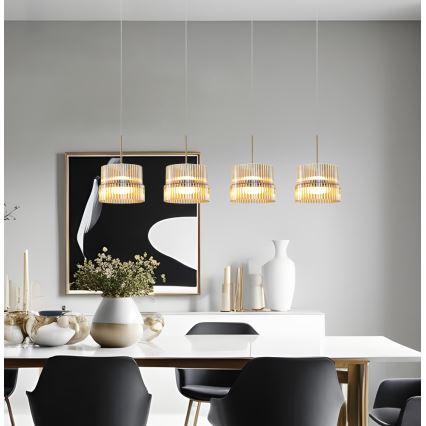 LED Lustr na lanku LUXE LED/46W/230V mosaz
